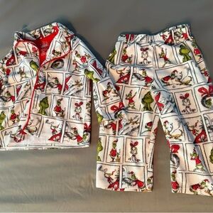 18M The Grinch Christmas Pajama Set — Fleece Button Top & Pants